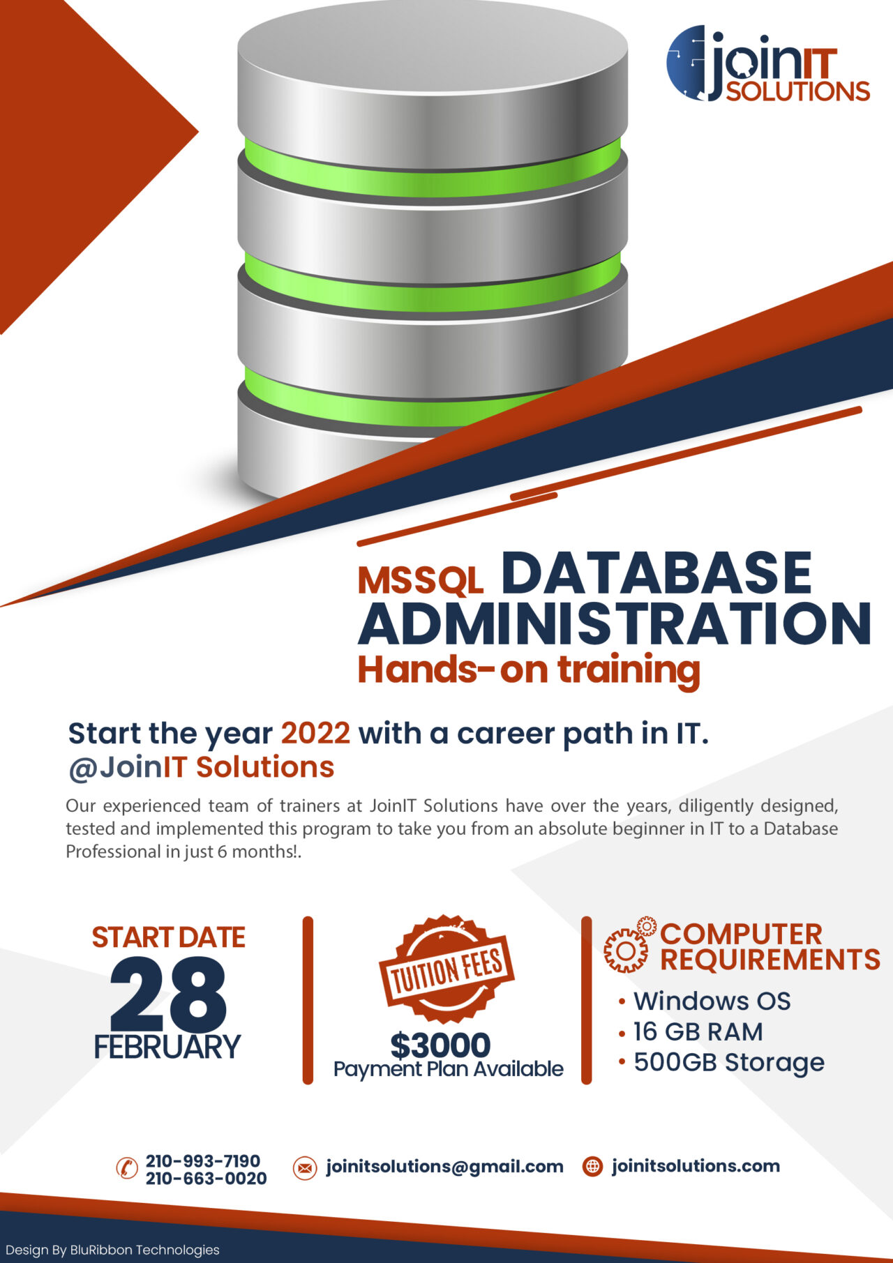 SQL Database Administration February Session - JoinIT Solutions